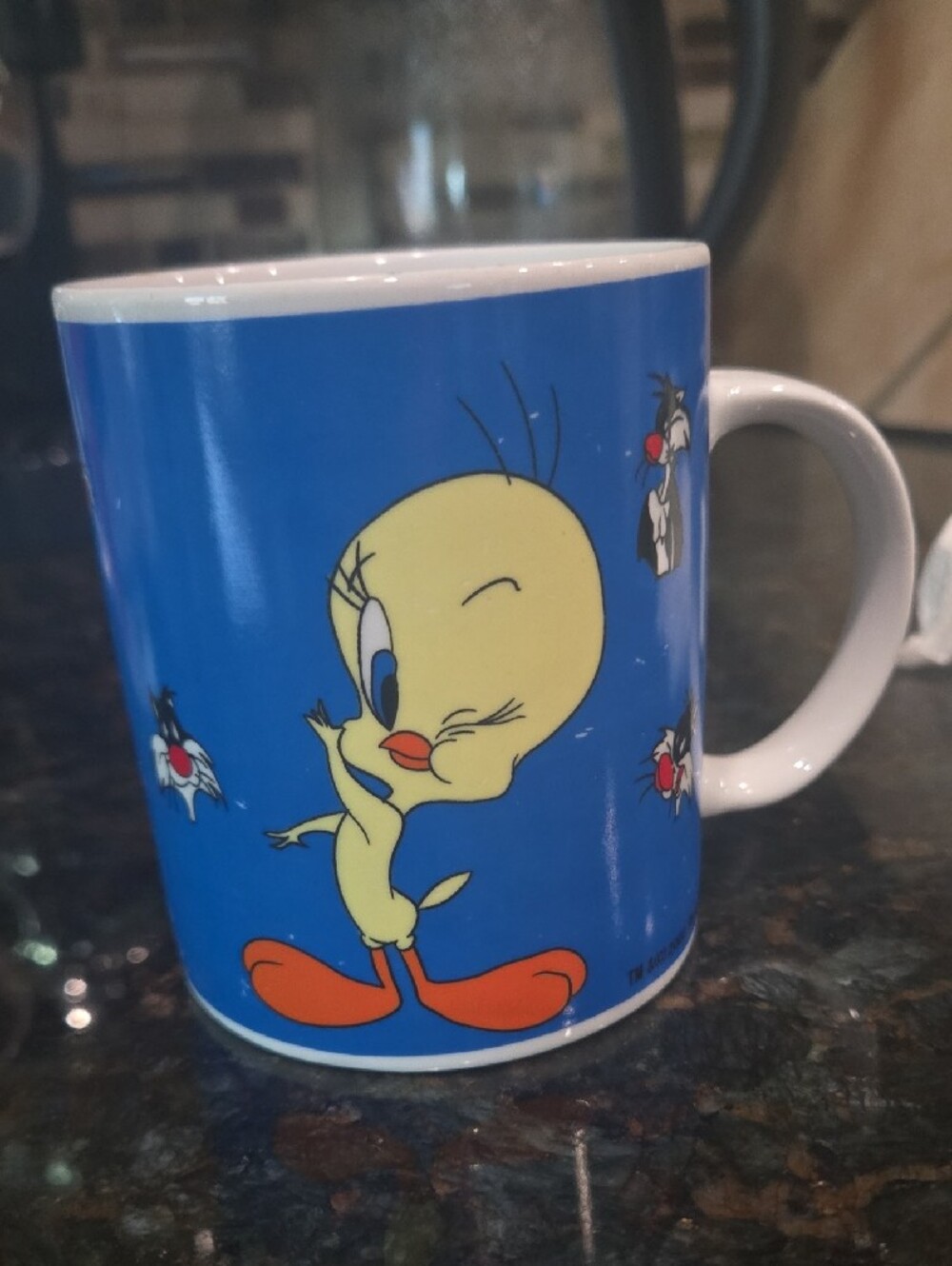 Warner Bros. Tweety Ceramic Mug - Blue, Yellow & Orange - Picture 2 of 3